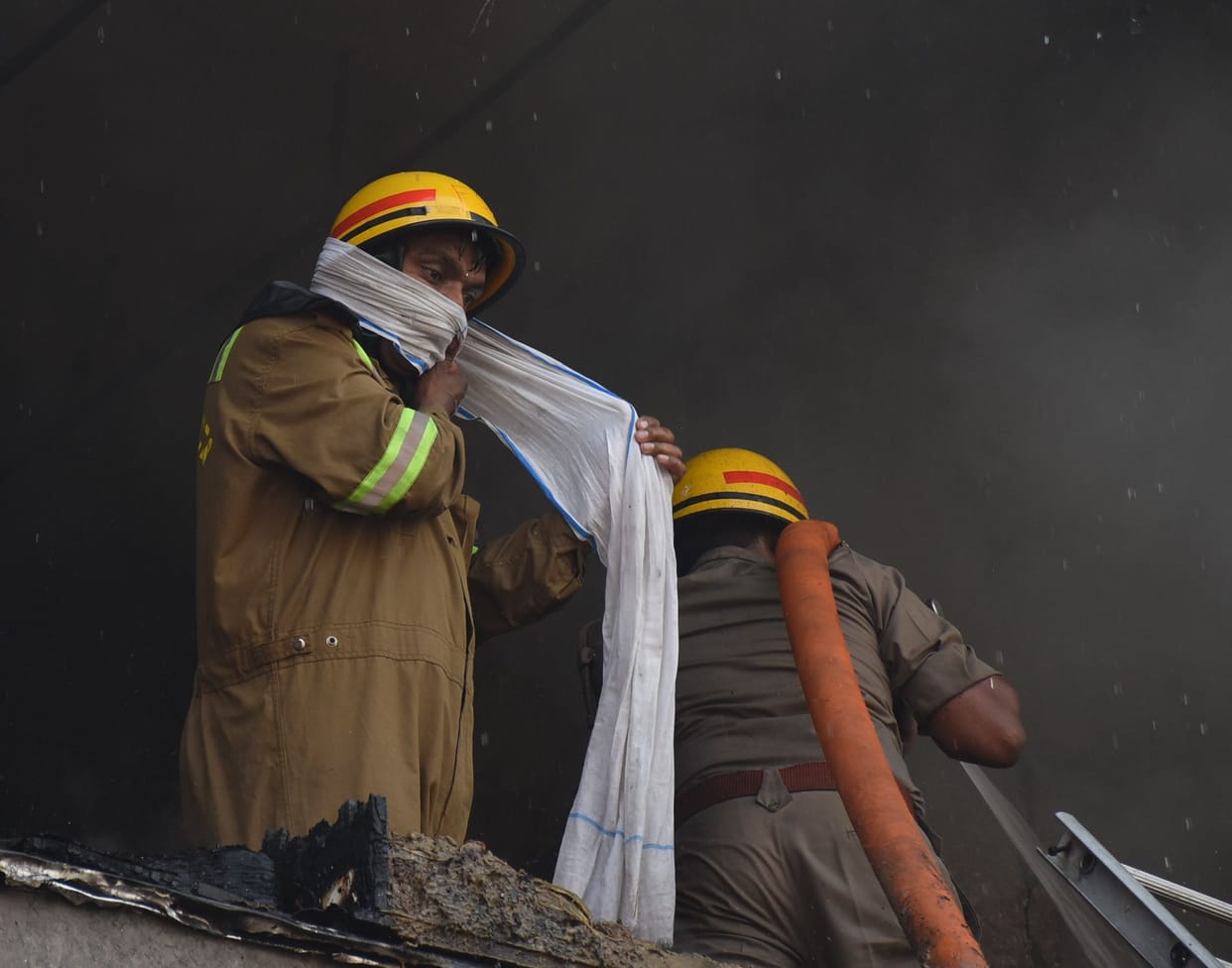 Biometric gate locked as soon as the fire broke out; people trapped inside