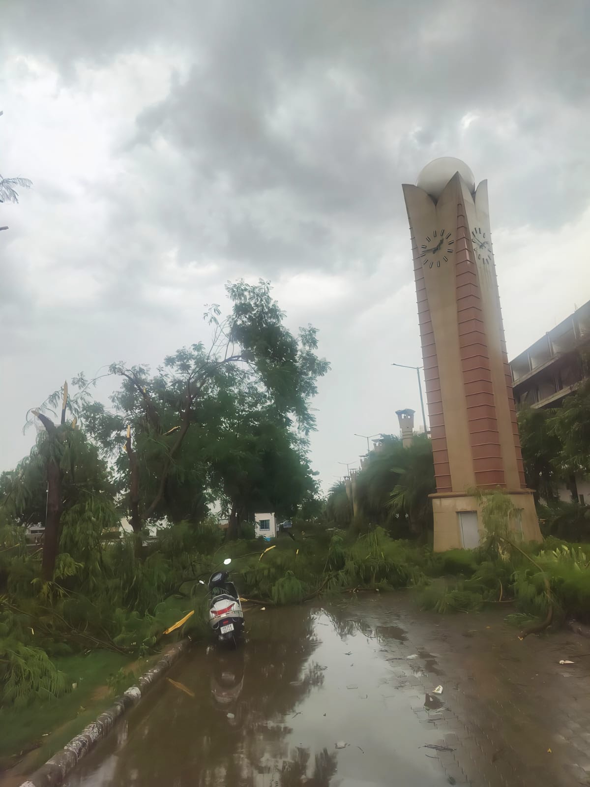 Waterlogging and power crisis following the storm; people faced difficulties.