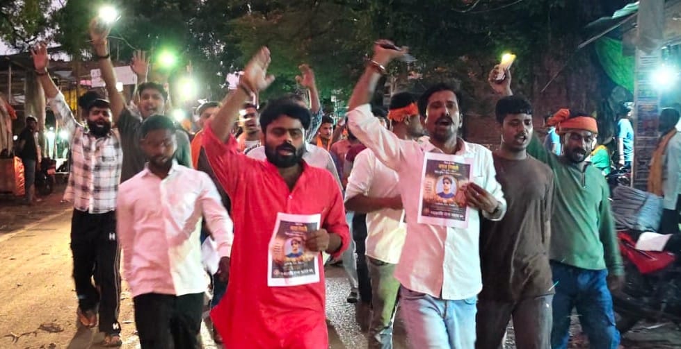 Candlelight marches held in Nagra and Haldi.