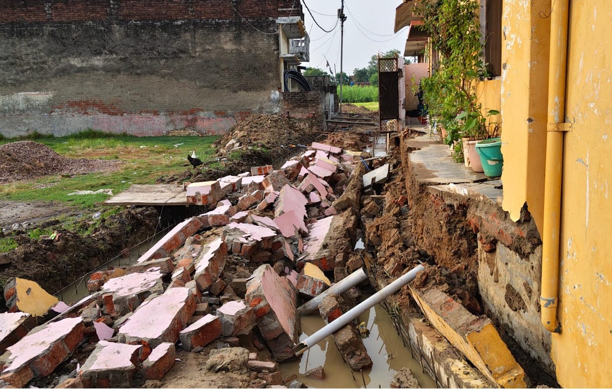 Boy injured after boundary wall collapses; condition critical.