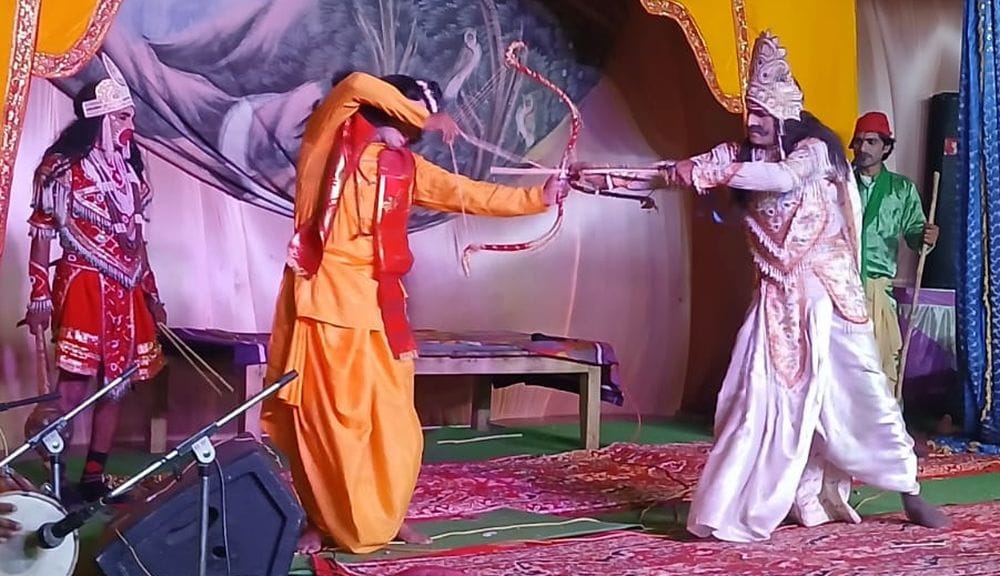 Chants of "Jai Shri Ram" echoed as soon as Ravana was slain in the Ramlila.