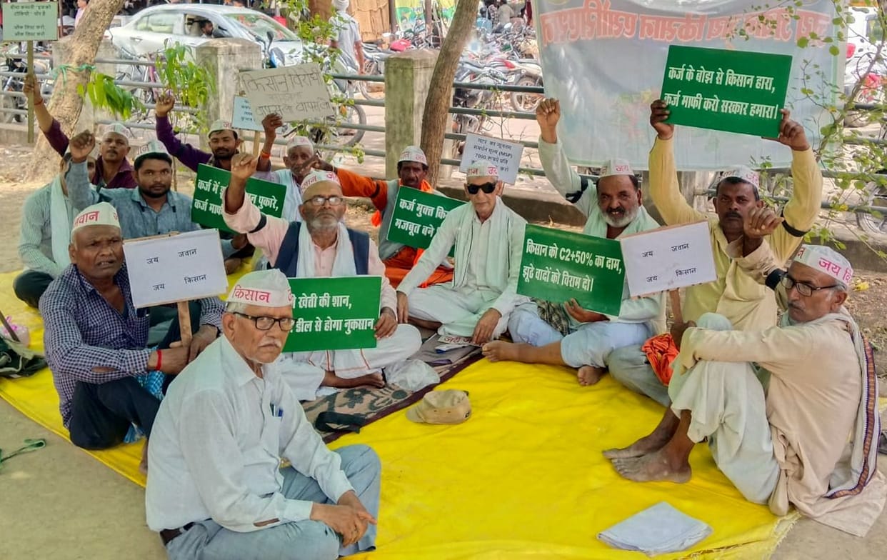 Farmers protested against the US deal.