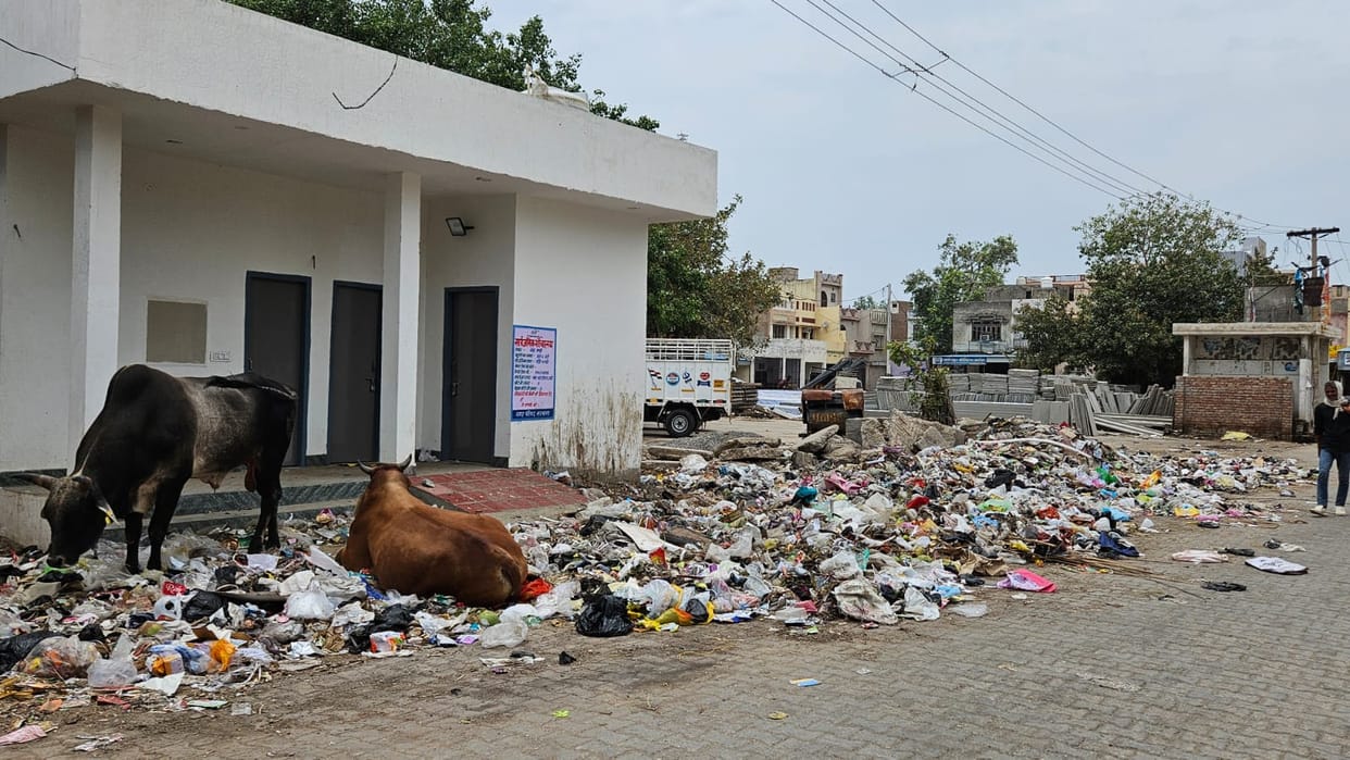 Lack of a dumping site has disrupted sanitation, leaving residents troubled by the stench and filth.