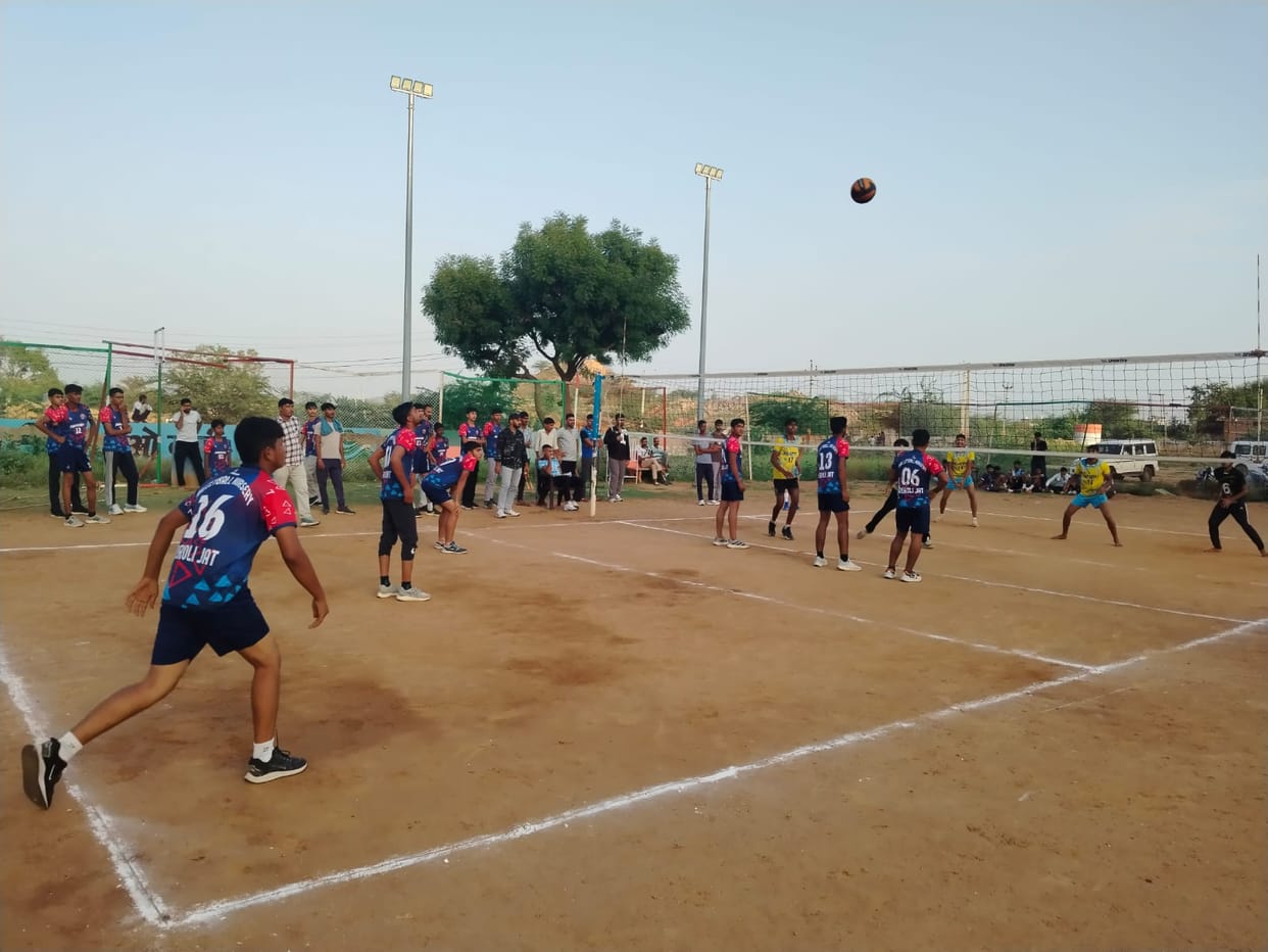 Volleyball... Dhanauta team wins Under-14 title; Karoli team wins Under-19 title.