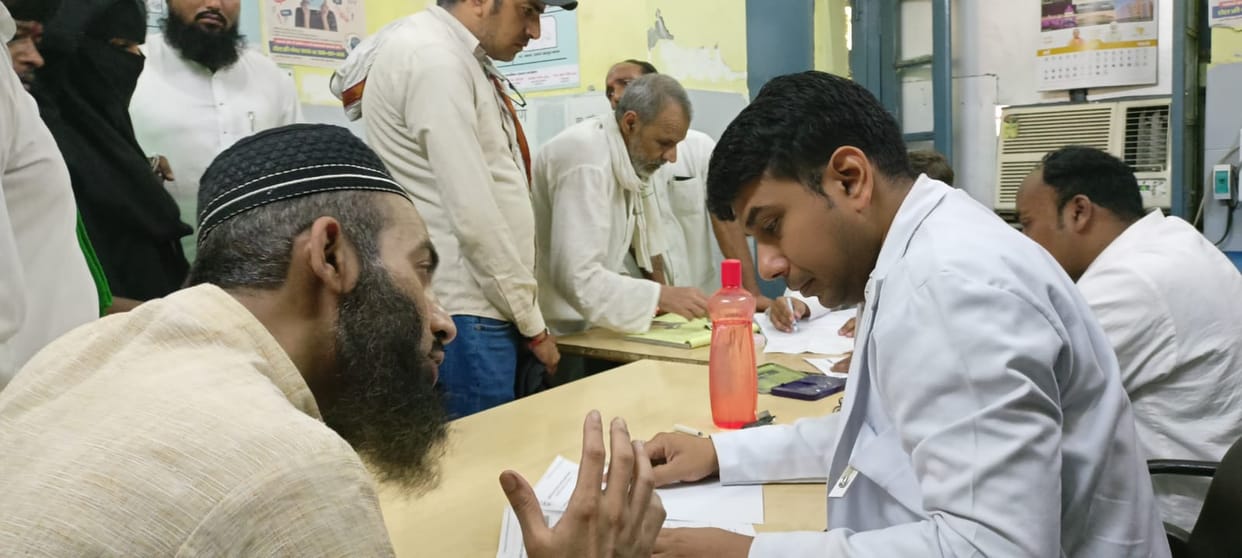 Patient's ABHA... Name and address complete, treatment data nil.