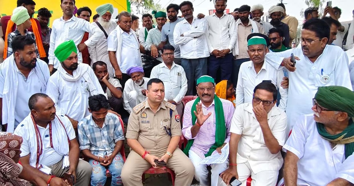Police from several stations have camped at the site following the BKU's warning of a protest demonstration.