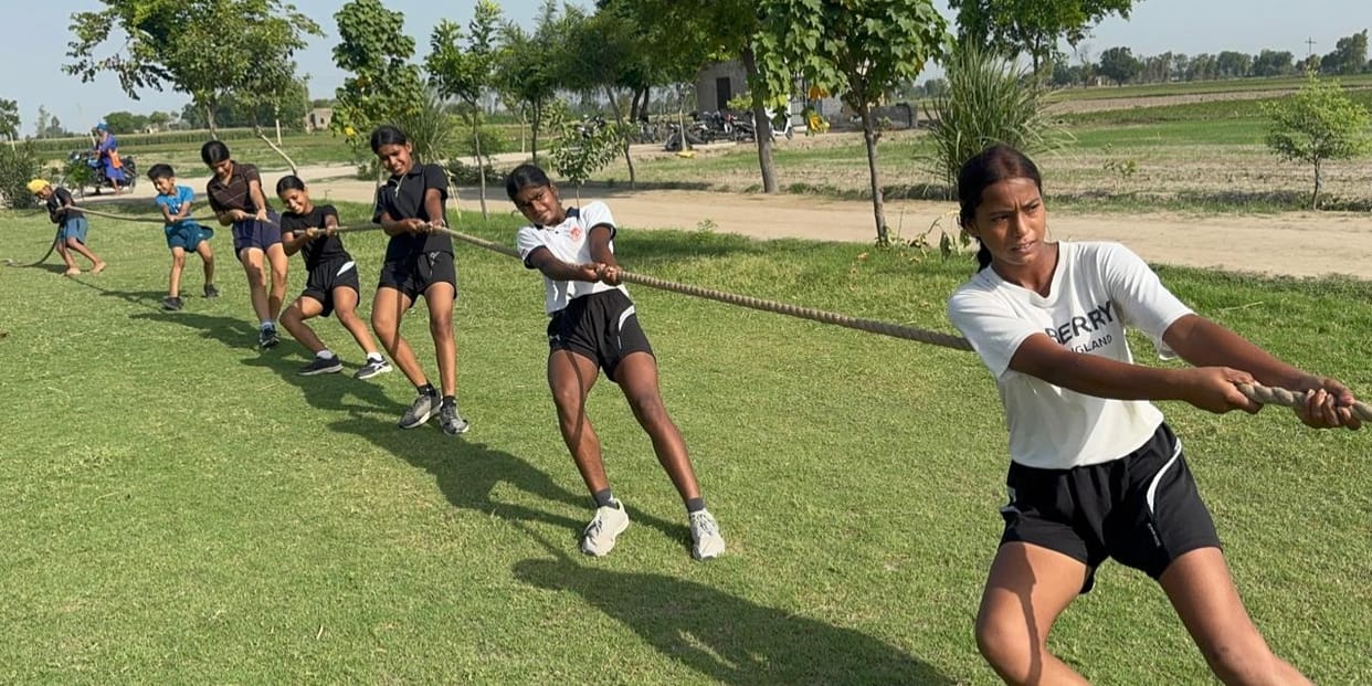 Ramnagar Colony secured first place in tug-of-war, while Naharka Mohalla took the top spot in handball