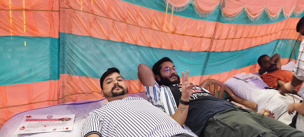 115 units of blood collected on the third day of the camp in Darlaghat.