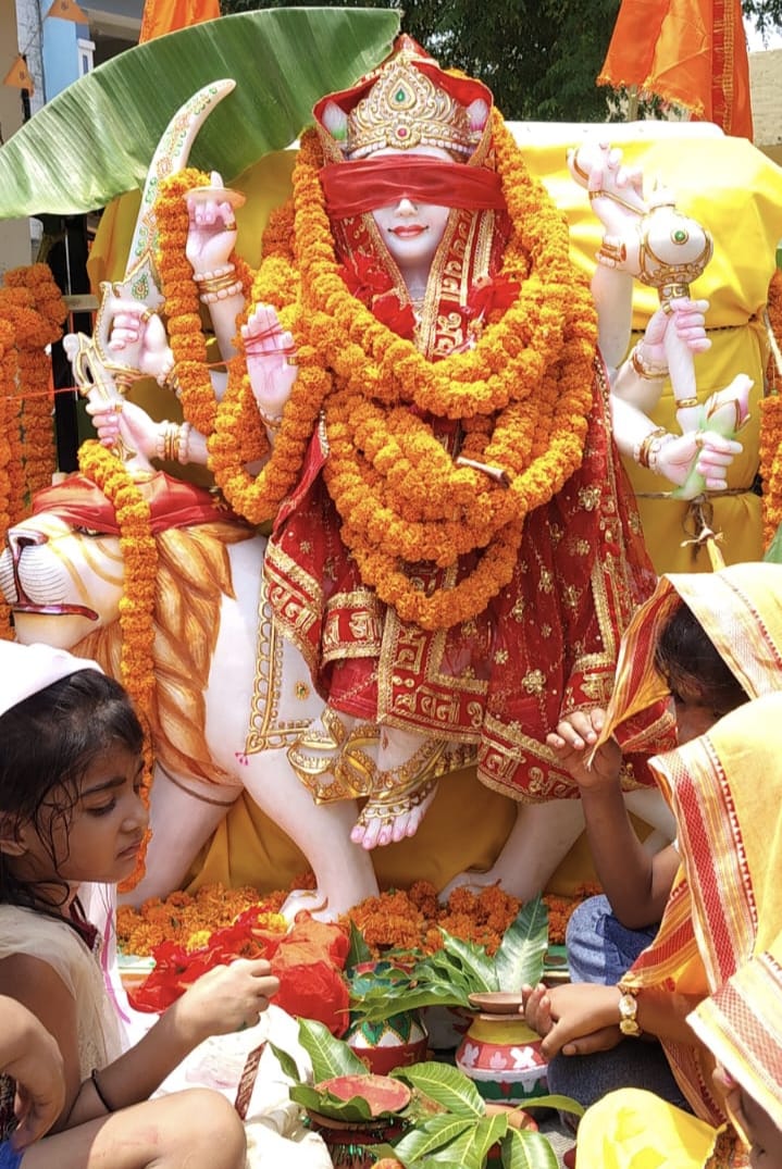 Durga Temple consecration festival begins; Kalash Yatra taken out.