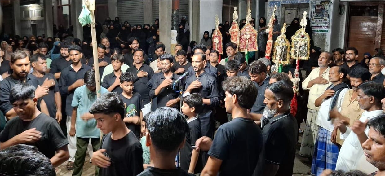 Procession of the Alam and Tabut taken out on the 6th of Muharram.