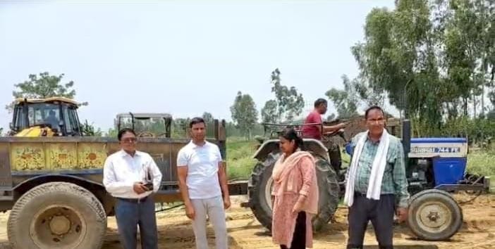 The administration bulldozed the pond encroached by property dealers.