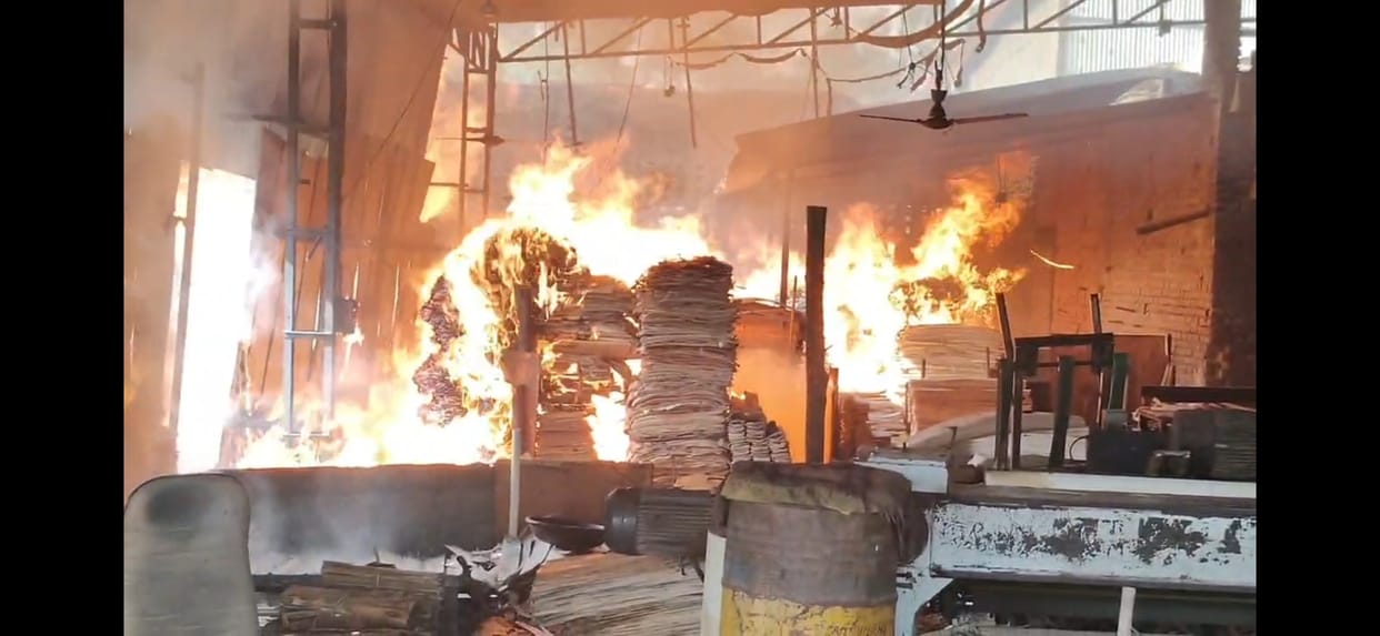 Fire breaks out at plywood factory premises
