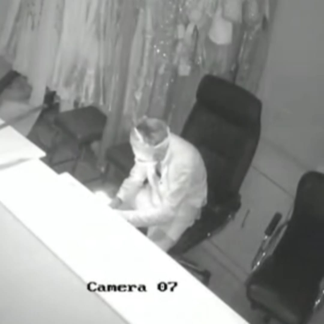 Thief made off with cash and three mobile phones from the showroom