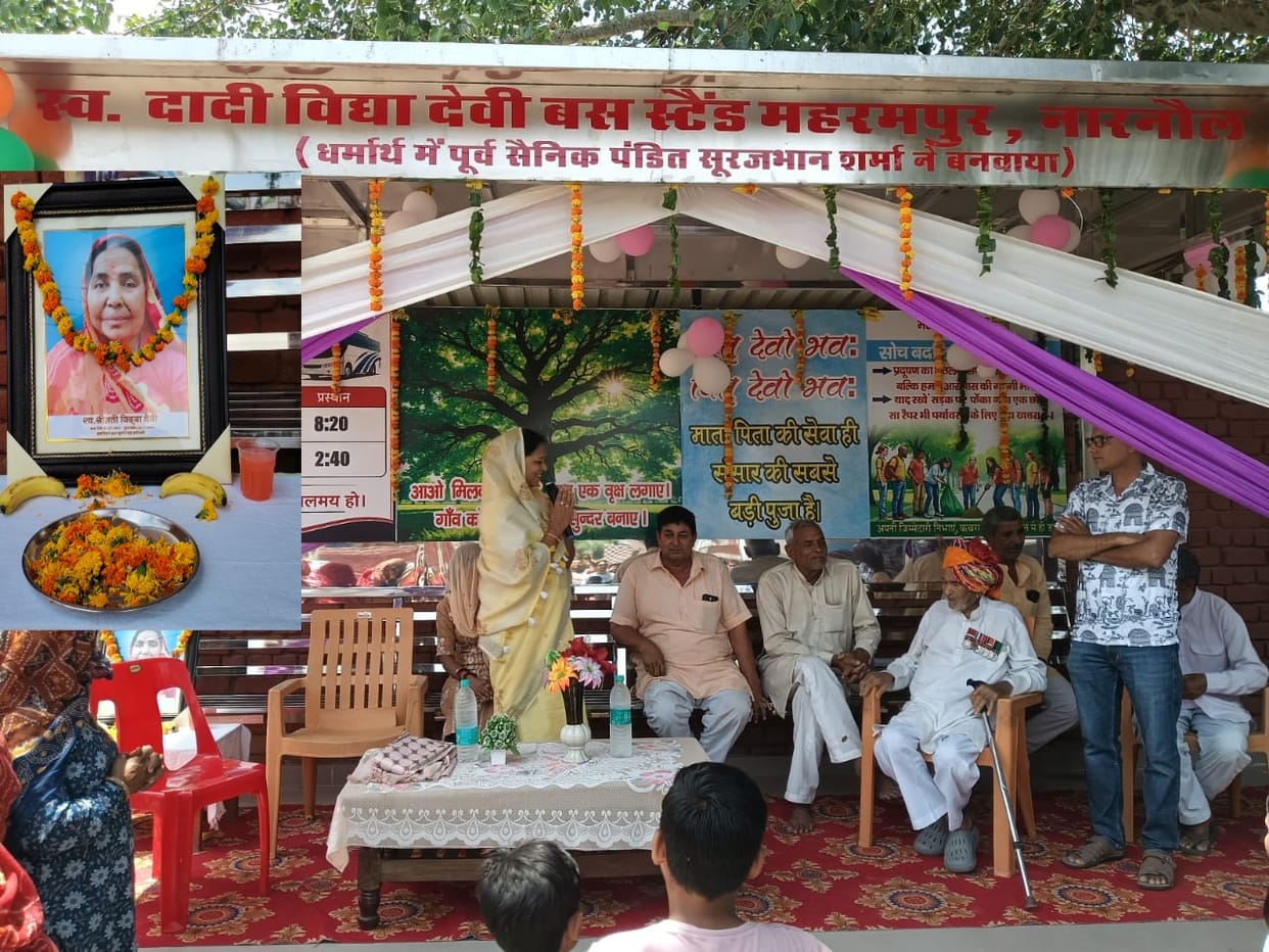 SonSons built a bus stand in memory of their mother.s built a bus stand in memory of their mother.