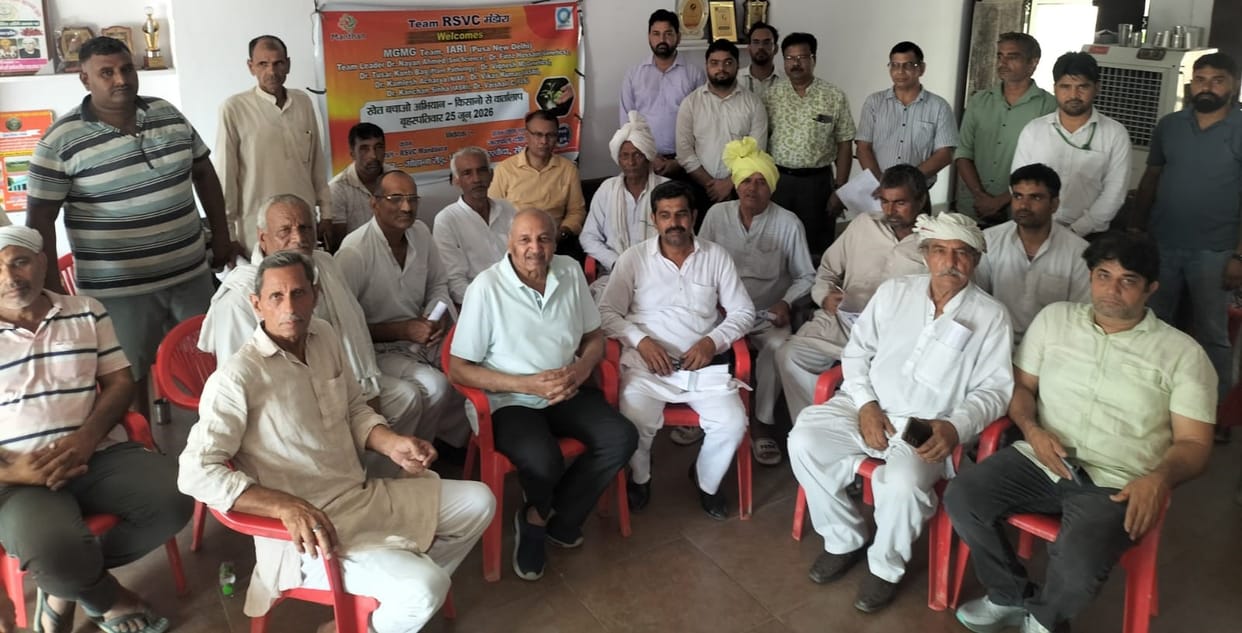 Farmers were made aware of the selection of improved seeds
