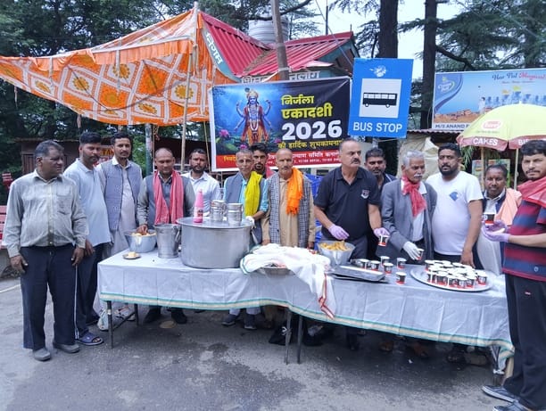 Sweet water served and fruits distributed on Nirjala Ekadashi.
