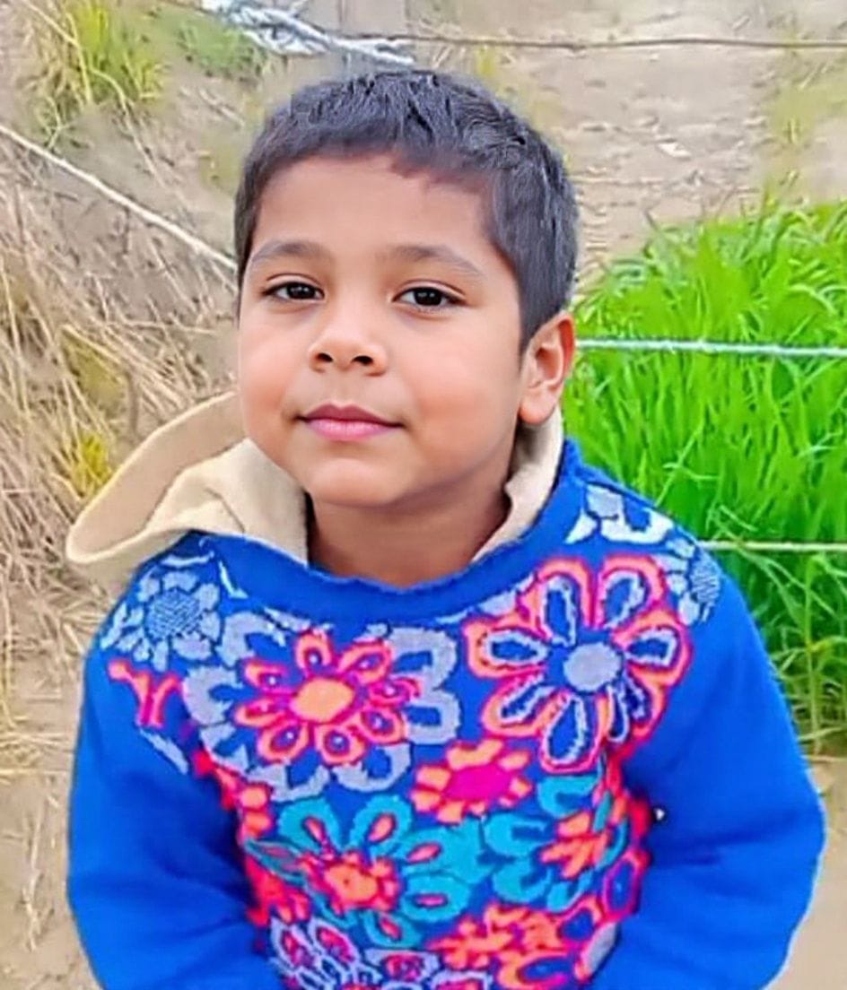 Innocent child crushed to death by tractor-trolley in front of mother.