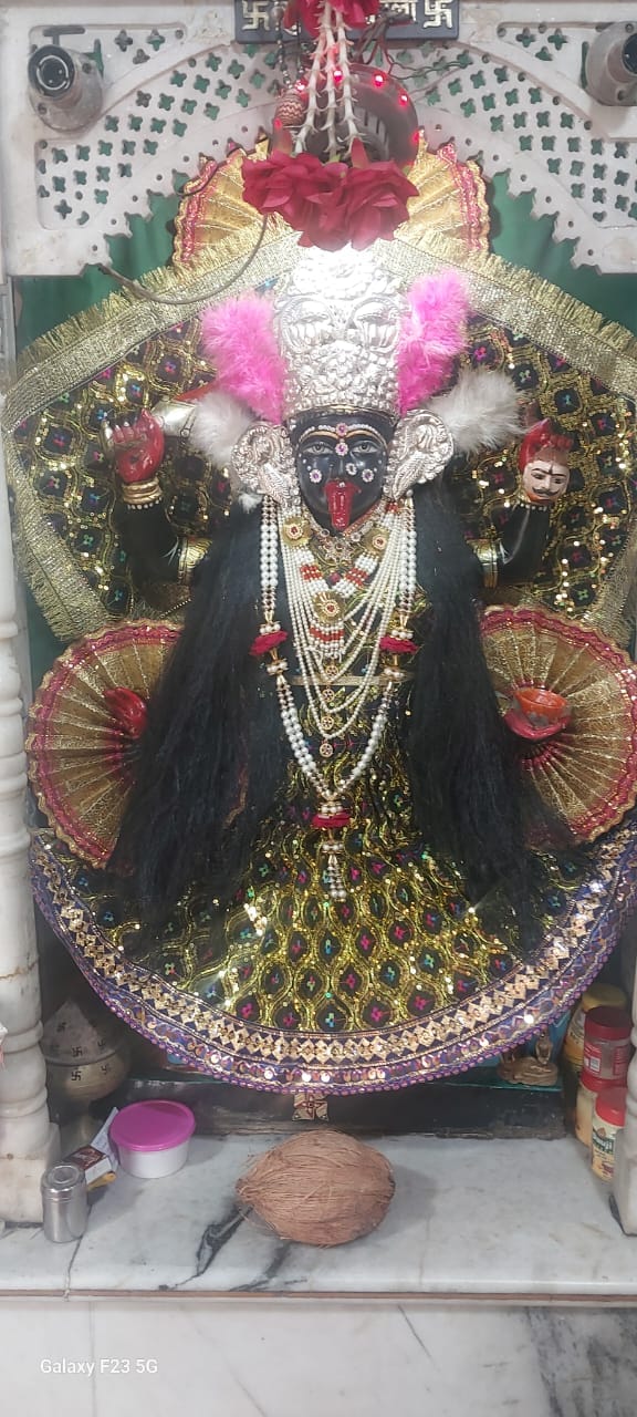 Flower bungalow decorated on the day of installation of the idol of Maa Kali