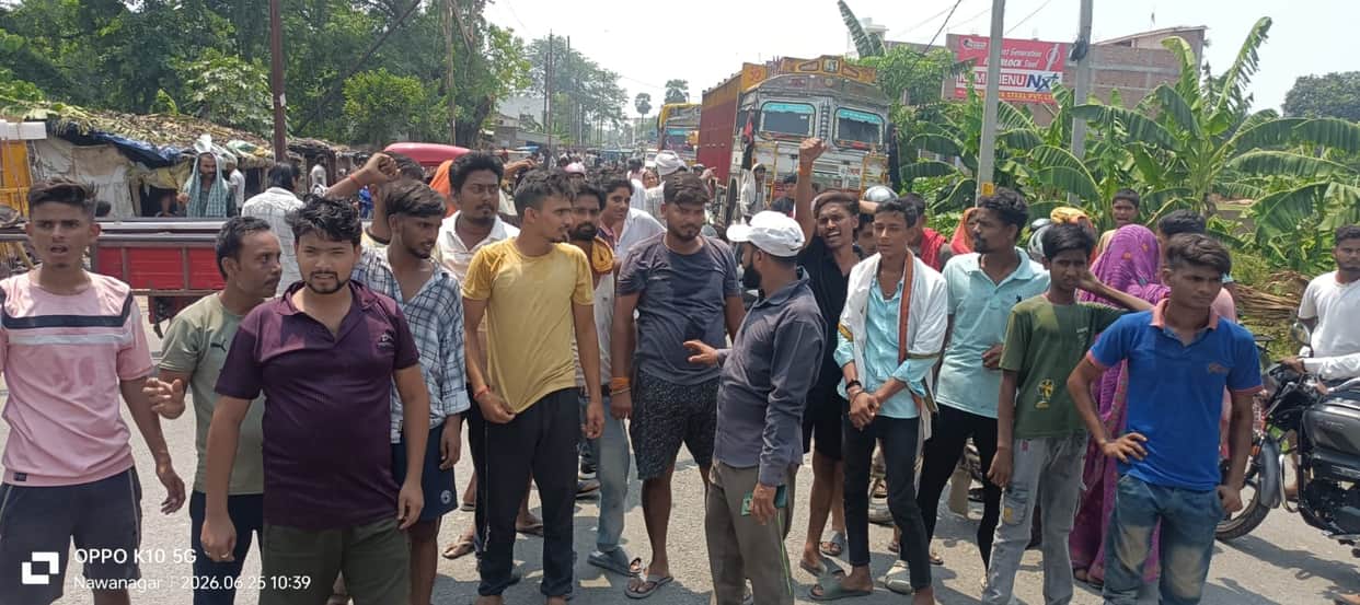 Bihar news bidupur power outage protest hajipur mahanar road vaishali News