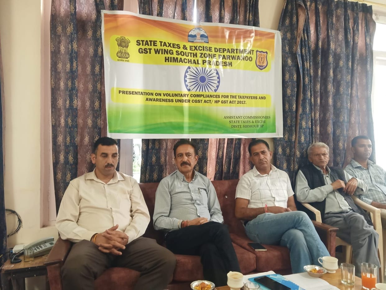 Officials explained GST rules to traders in Rajgarh.
