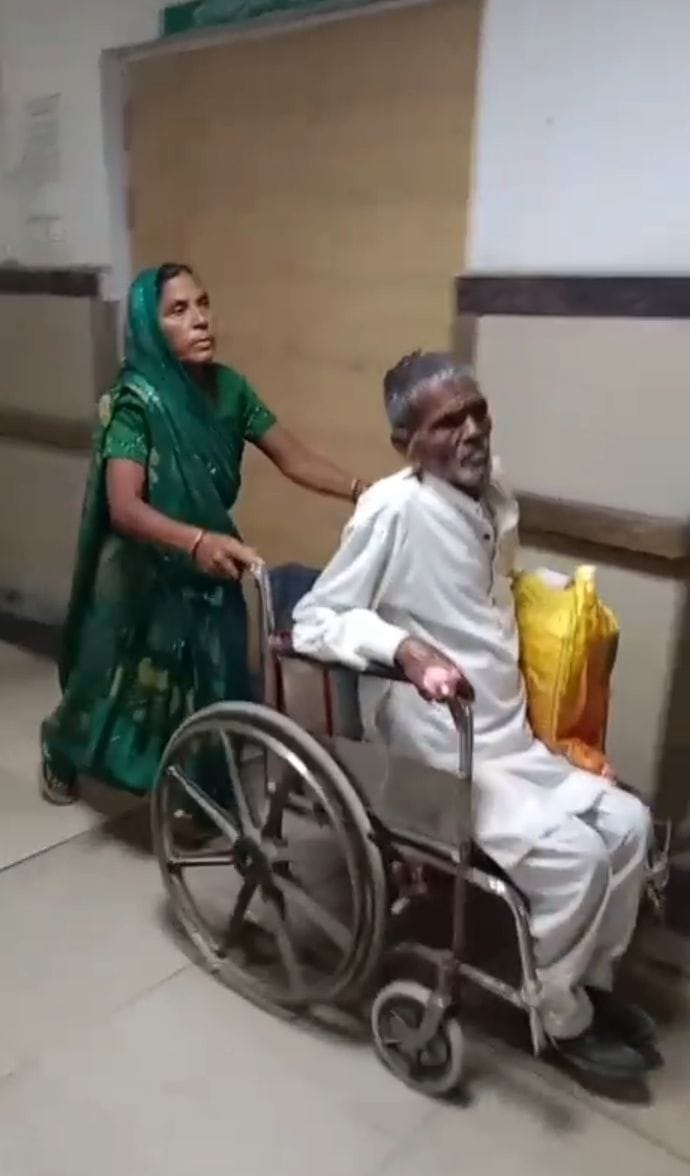 The system is ailing... attendants are pushing wheelchairs.