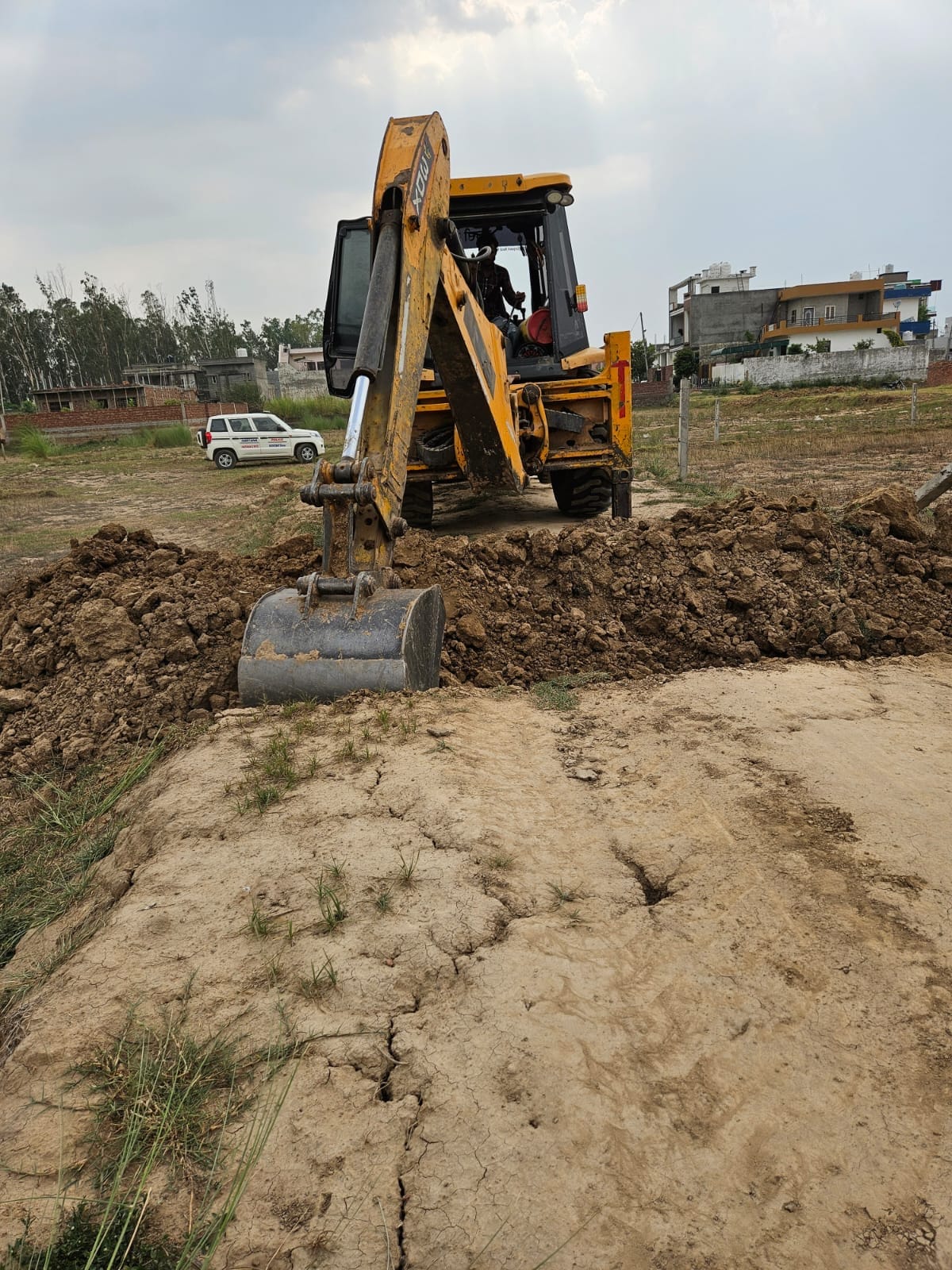 Illegal colony being built on 2.5 acres of land demolished.
