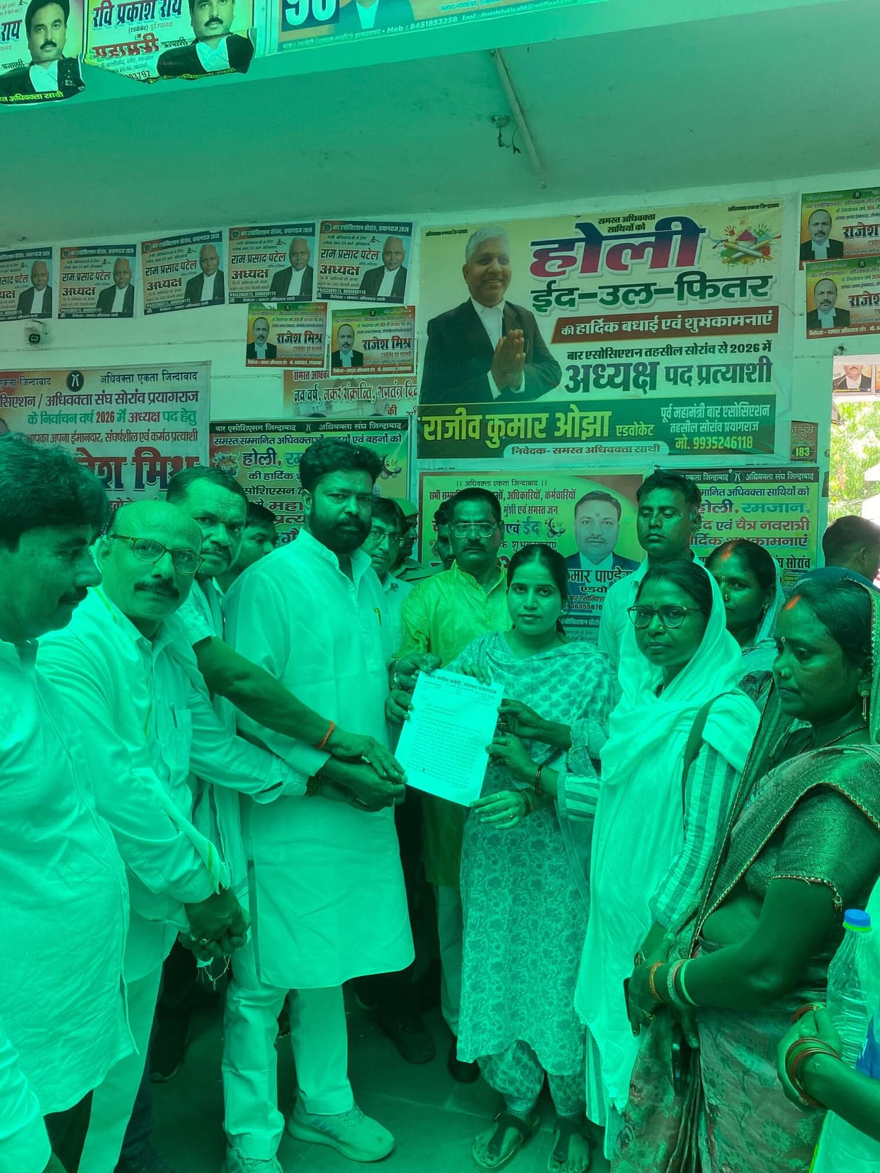 Congress members staged a protest against the theft of temple offerings