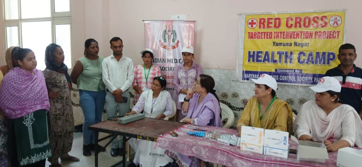 52 people were examined in the health check-up camp.