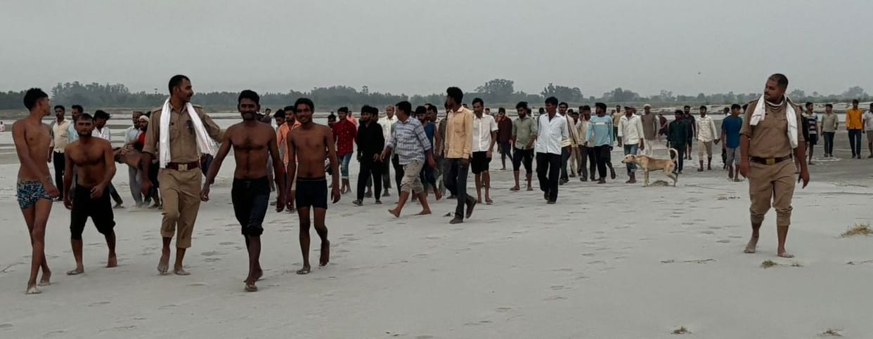 Two youths drown while bathing in the Ganges.