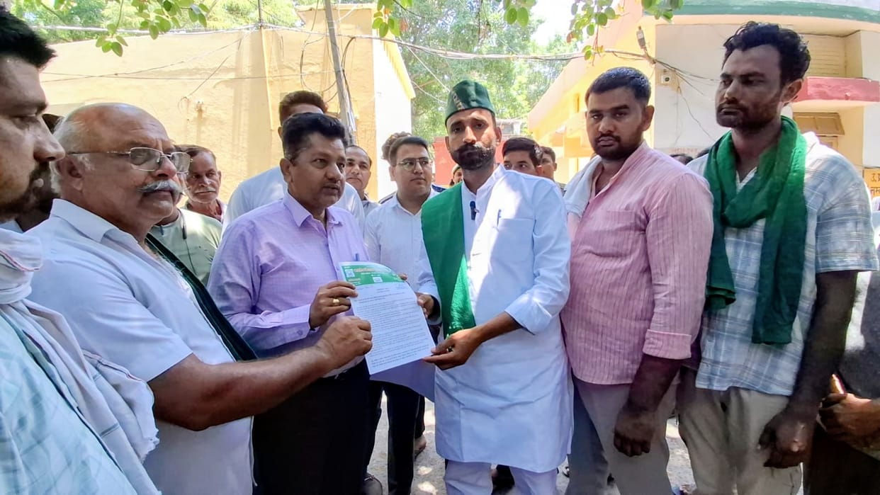 BKU (Bhanu) protest at the Tehsil office.