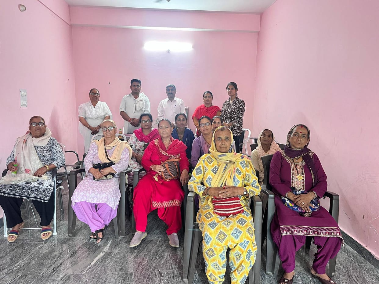 Women were informed about the organization's activities and government schemes.