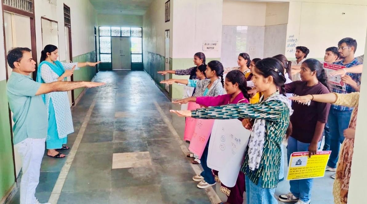Message of awareness conveyed to students.