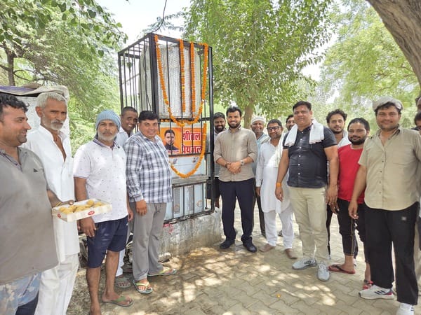 Initiative by Deva Development Society: MLA inaugurates RO water cooler.