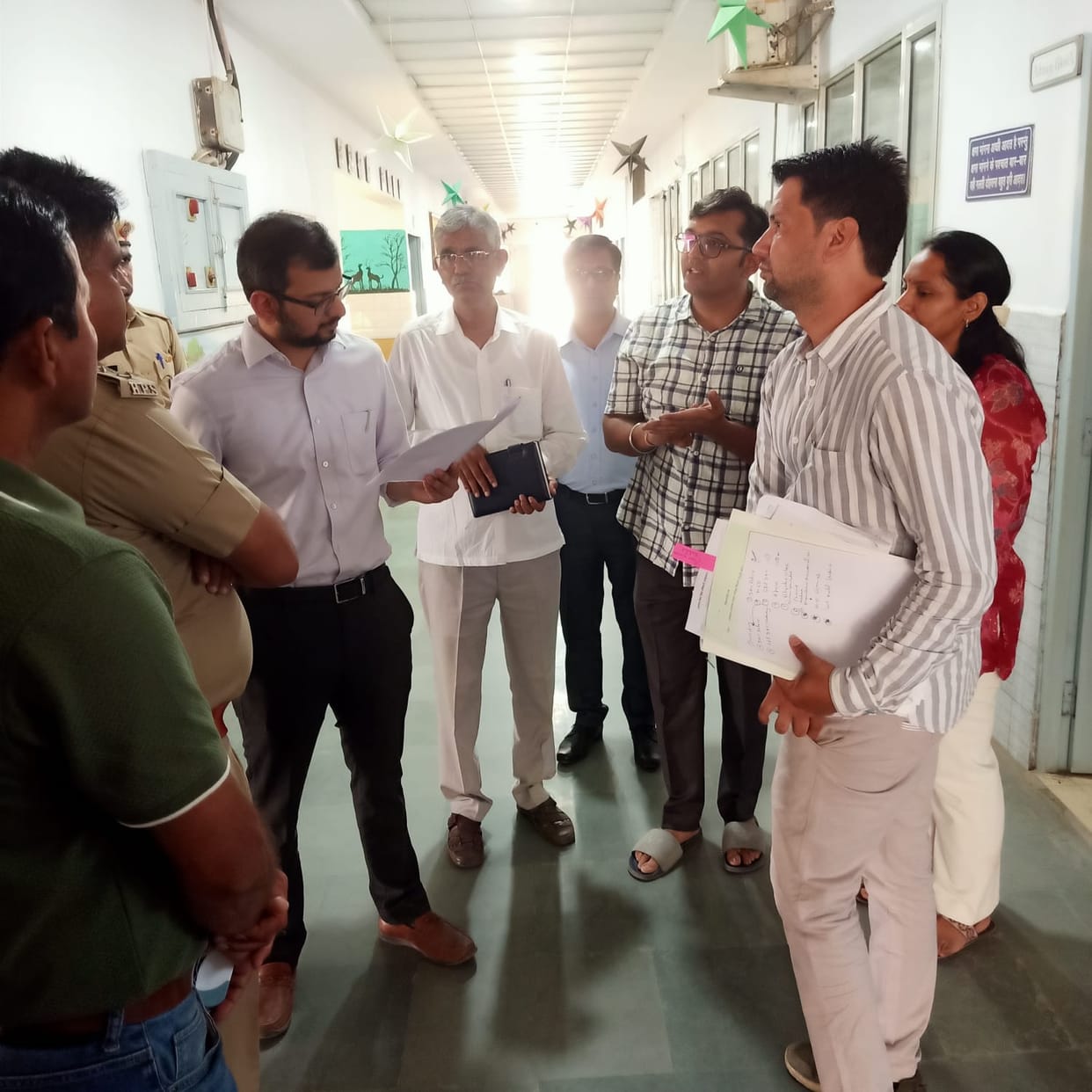 Officers inspected the centers and checked the preparations for HTET