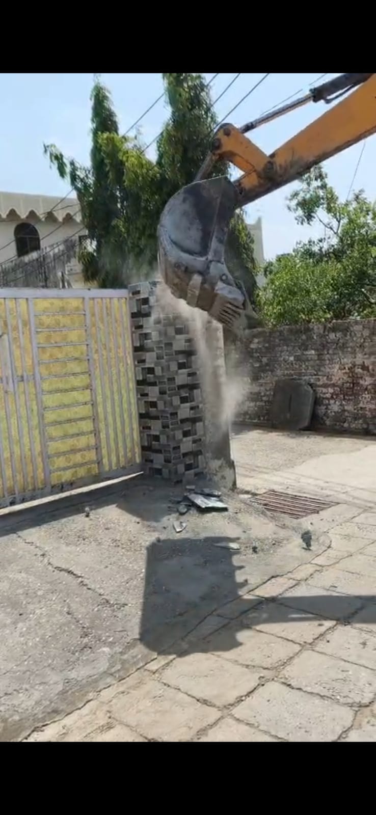 Gates were demolished, ramps were broken, and even stacks of wheat straw were removed.