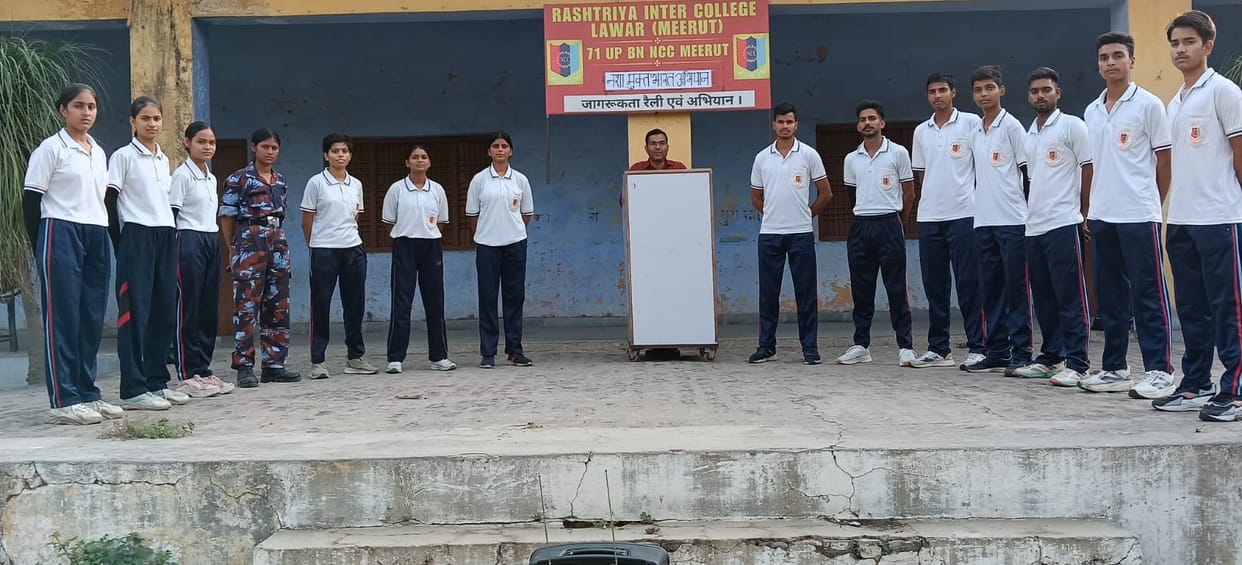 NCC cadets conducted a drug de-addiction awareness campaign.