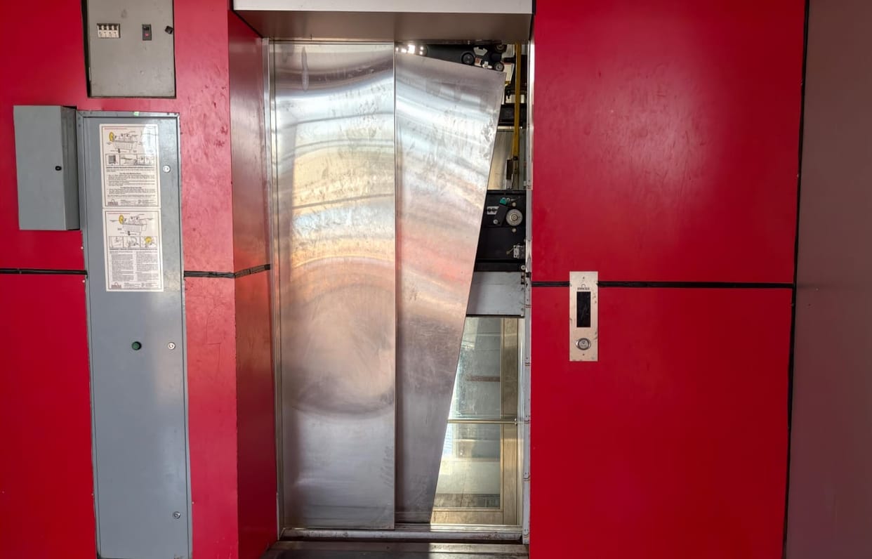 The lift at Platform 2 and the escalator at Platform 1 have been out of order for two days.