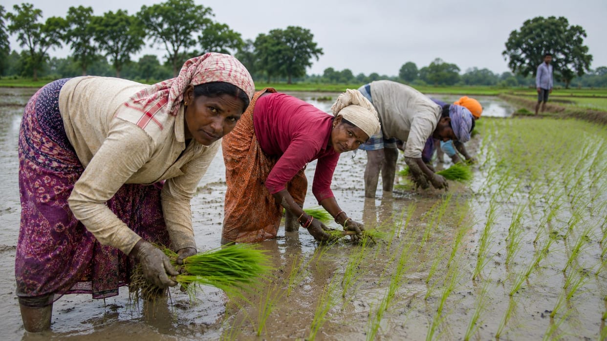 Paddy transplantation has begun in the fields