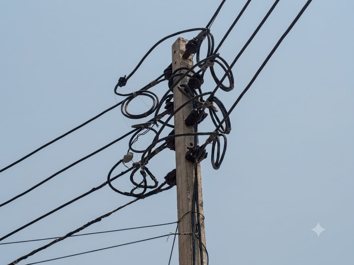Power outage in Nandawala due to fire in wires