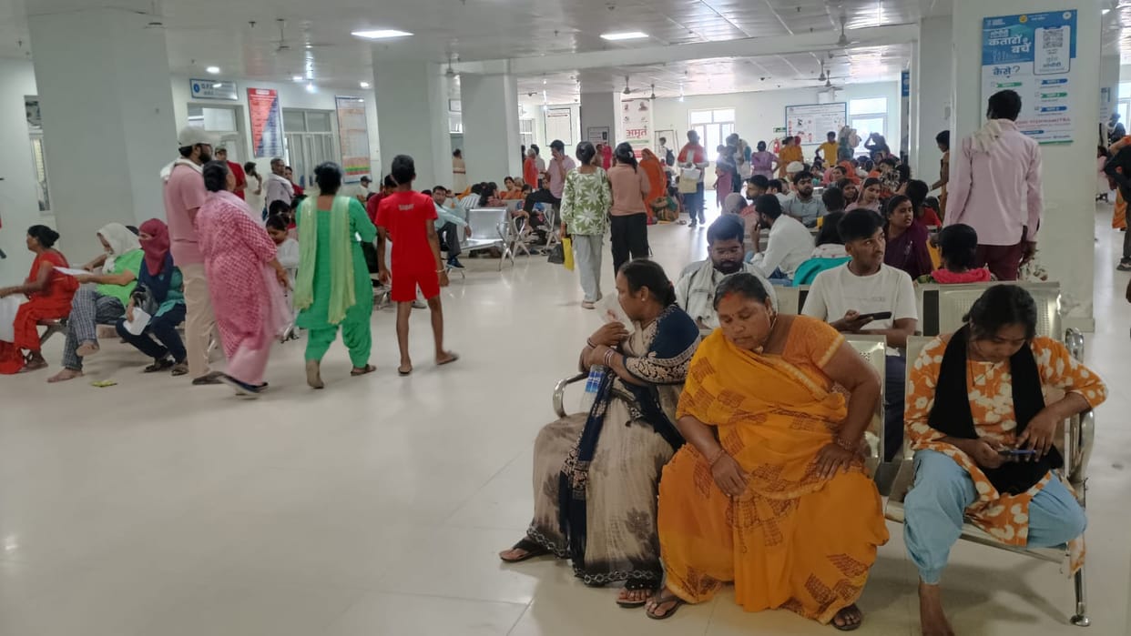 OPD patient numbers have risen over four days; cases of cold, fever, and diarrhea are predominant.