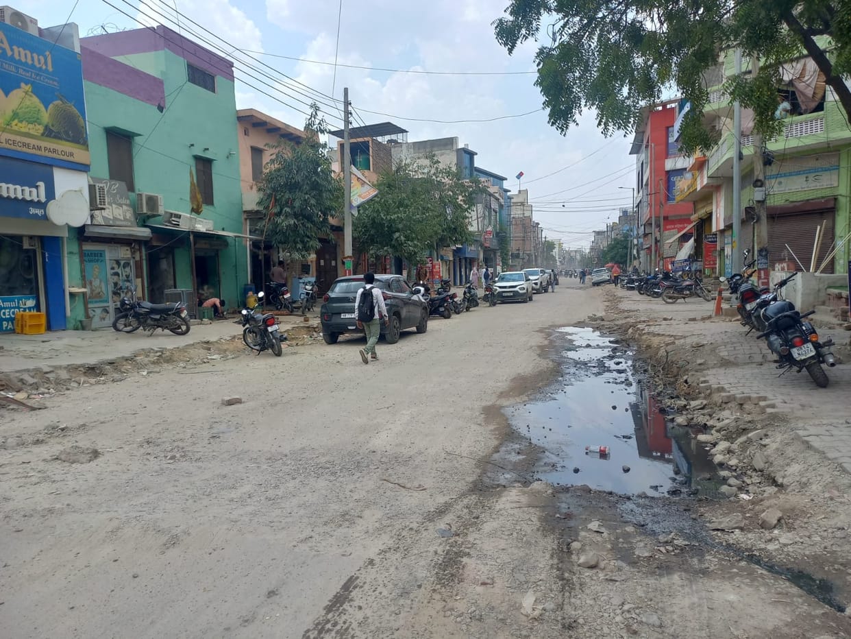 Contractor dug up the road and left the work midway; PWD has written a letter.
