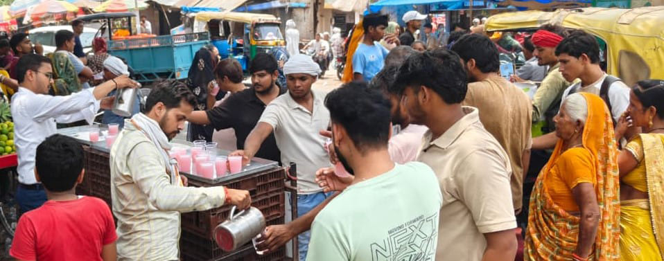 Sharbat stall set up on Ram-Lakshman Dwadashi