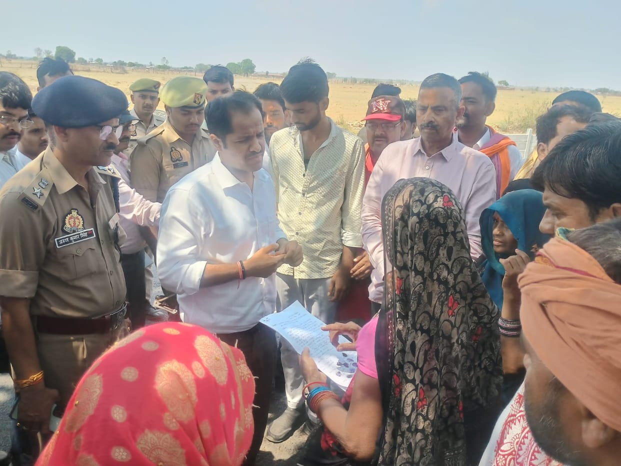 The MLA listened to the villagers' problems