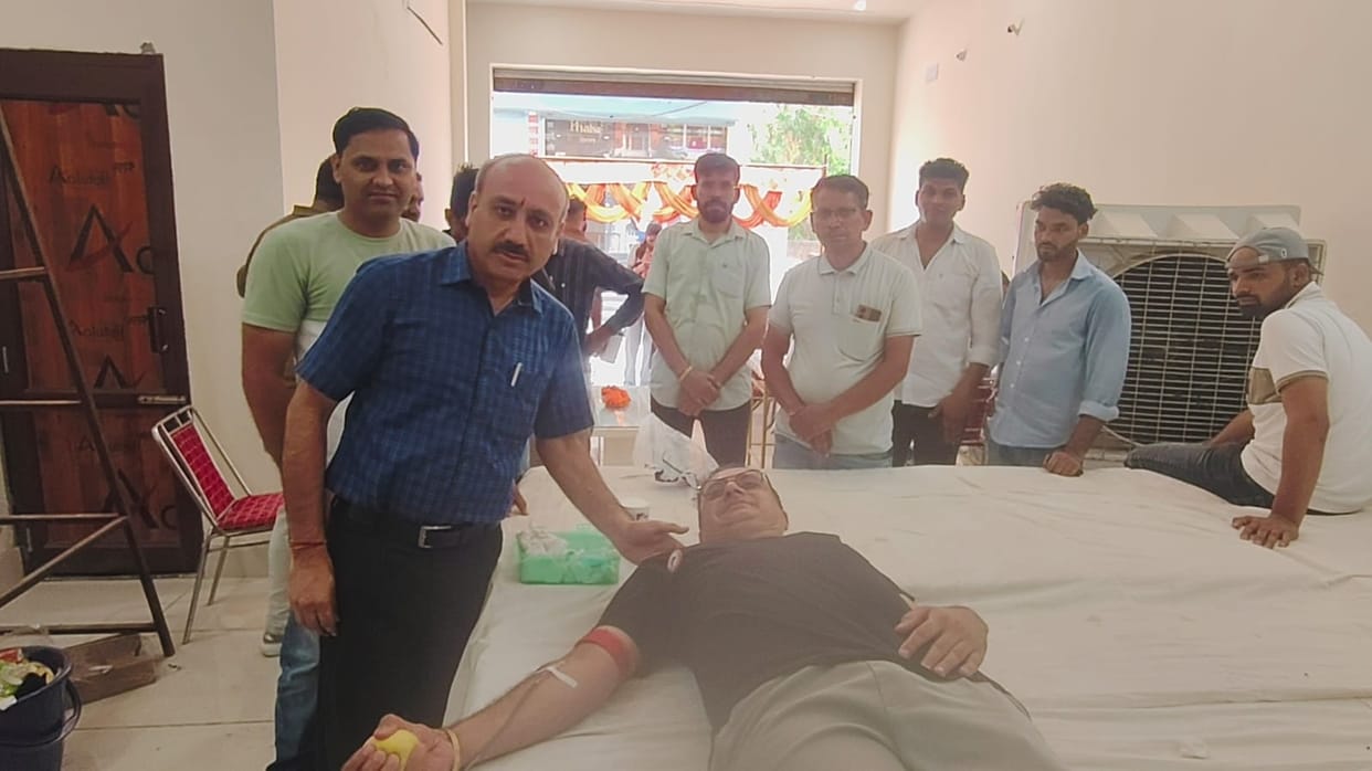 60 youth donated blood in the camp