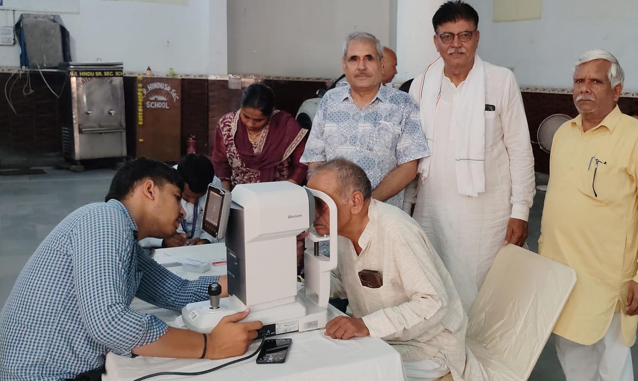 158 people benefited from the eye check-up camp.