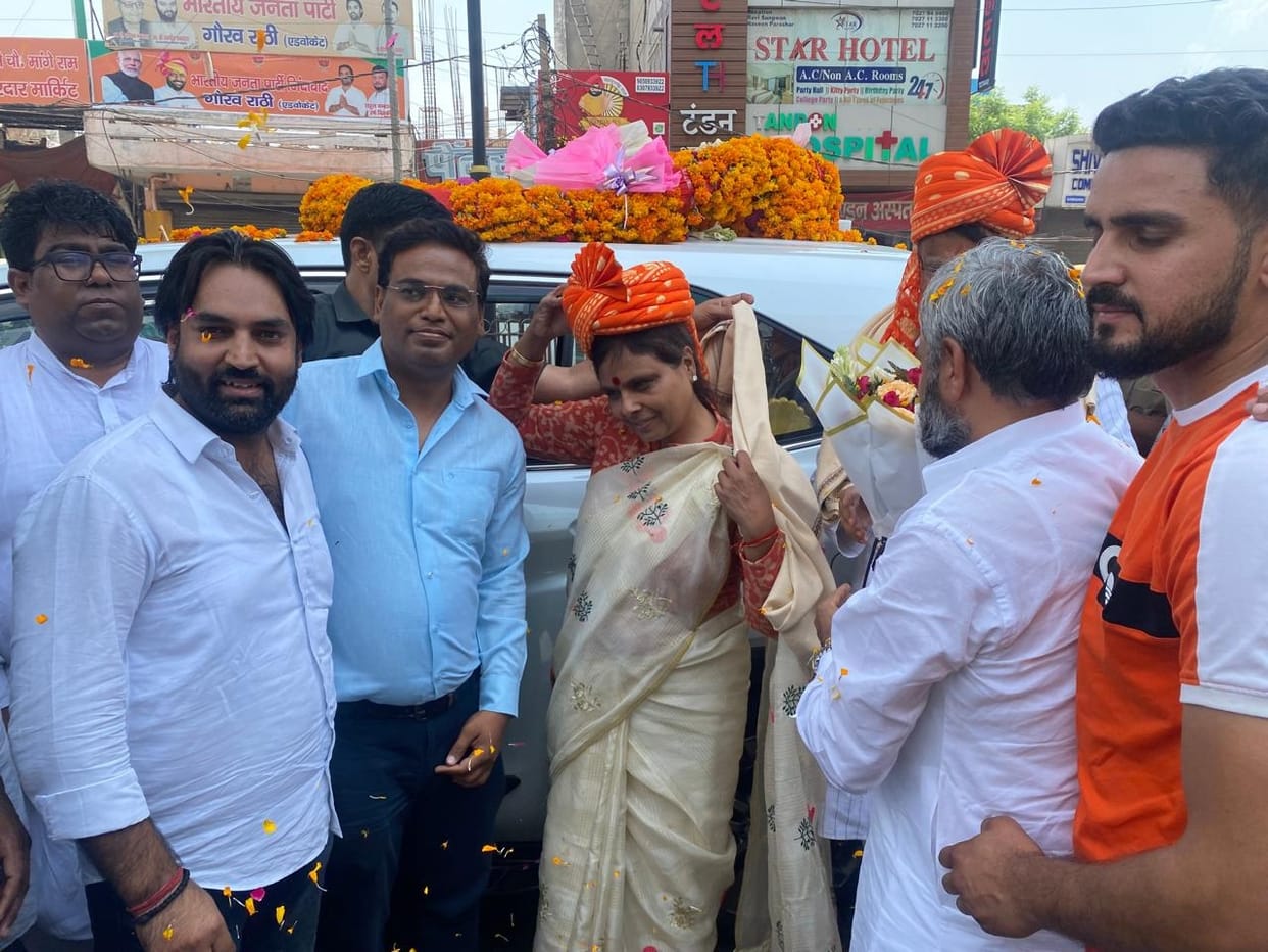 The Chairman of the Nambardar Association welcomed BJP State President Dr. Archana Gupta.