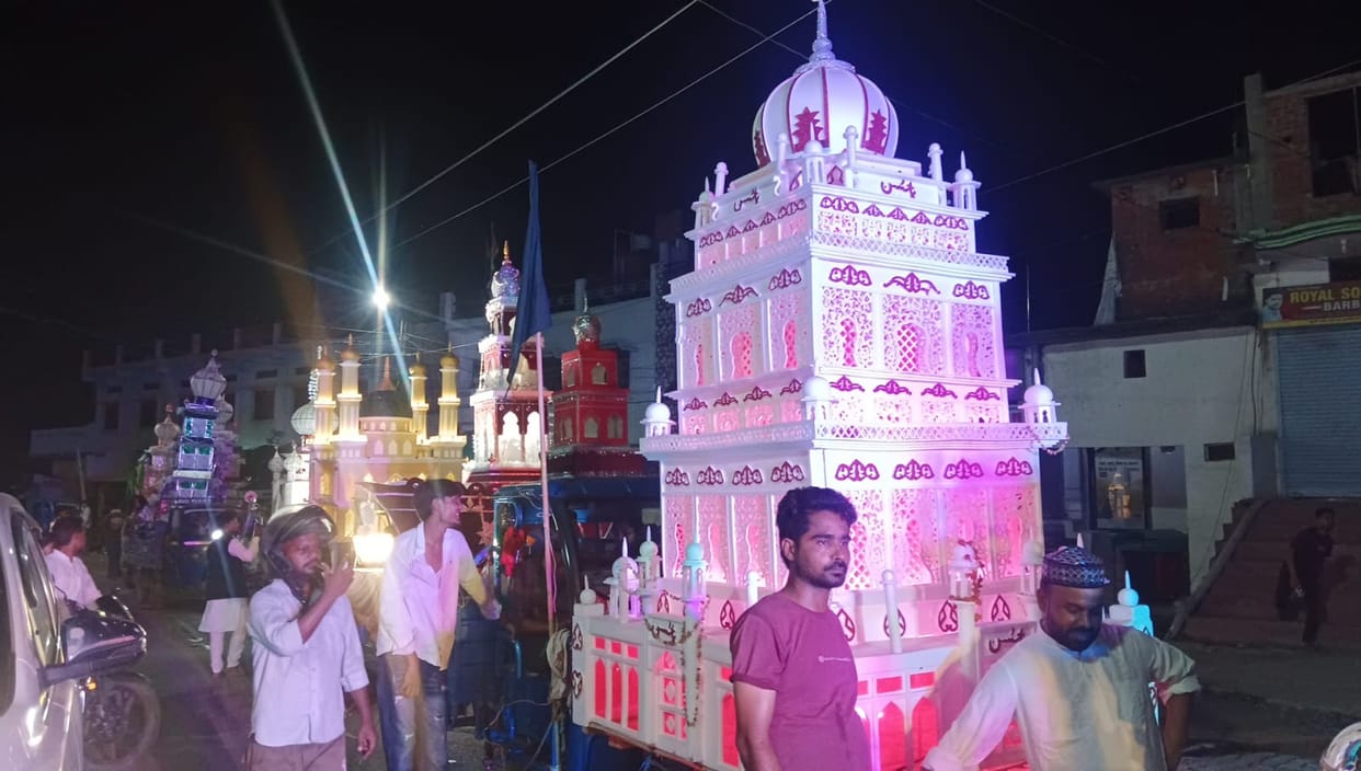 Tazia procession taken out with grandeur.