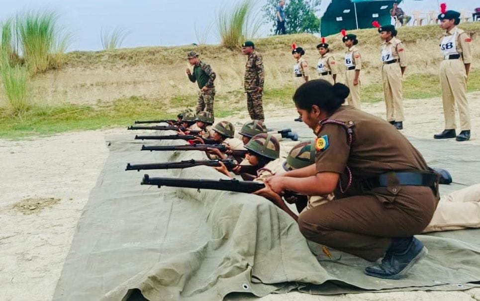 Cadets displayed courage and enthusiasm during the firing practice.