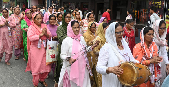 A grand Nagar Kirtan was taken out with reverence and devotion.