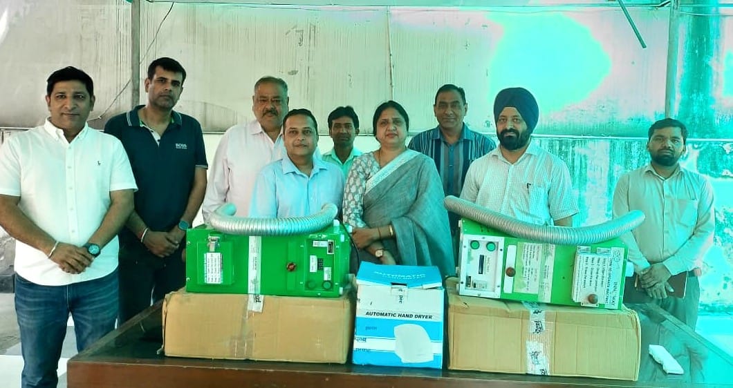 Rotary Club presented sanitary napkin vending machines to the corporation